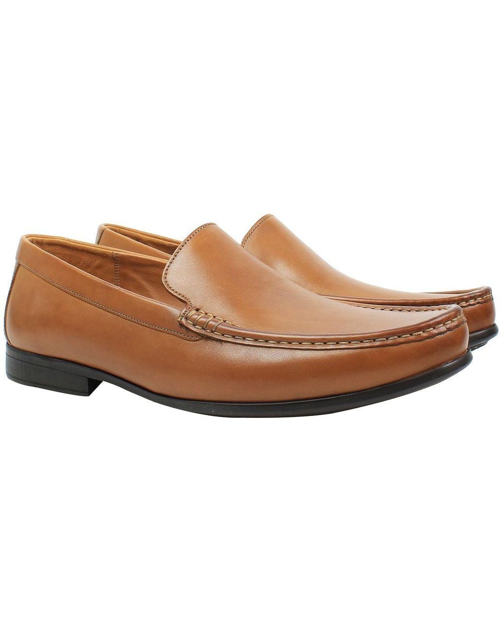 Clarks Brown Claude Plain Tan Shoes for men
