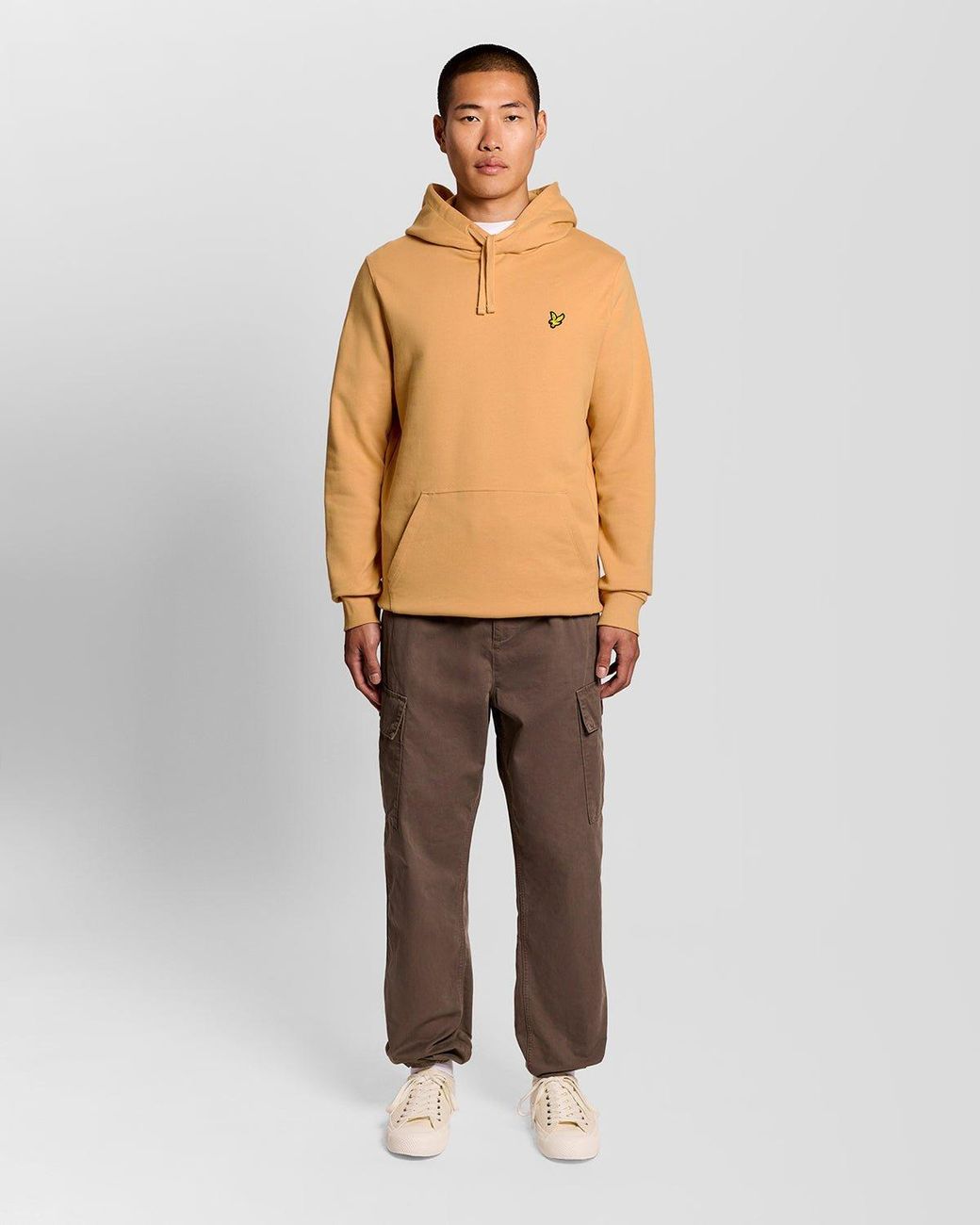 Lyle & Scott Natural Loopback Cotton Hoodie for men