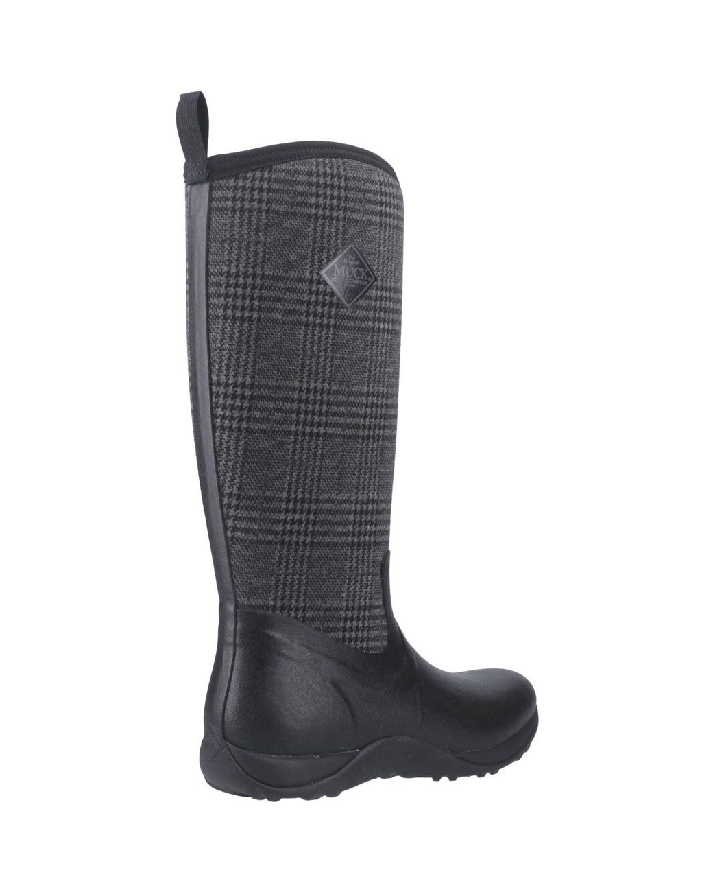 Muck Boot Black Arctic Adventure Rubber /Plaid Winter Knee High