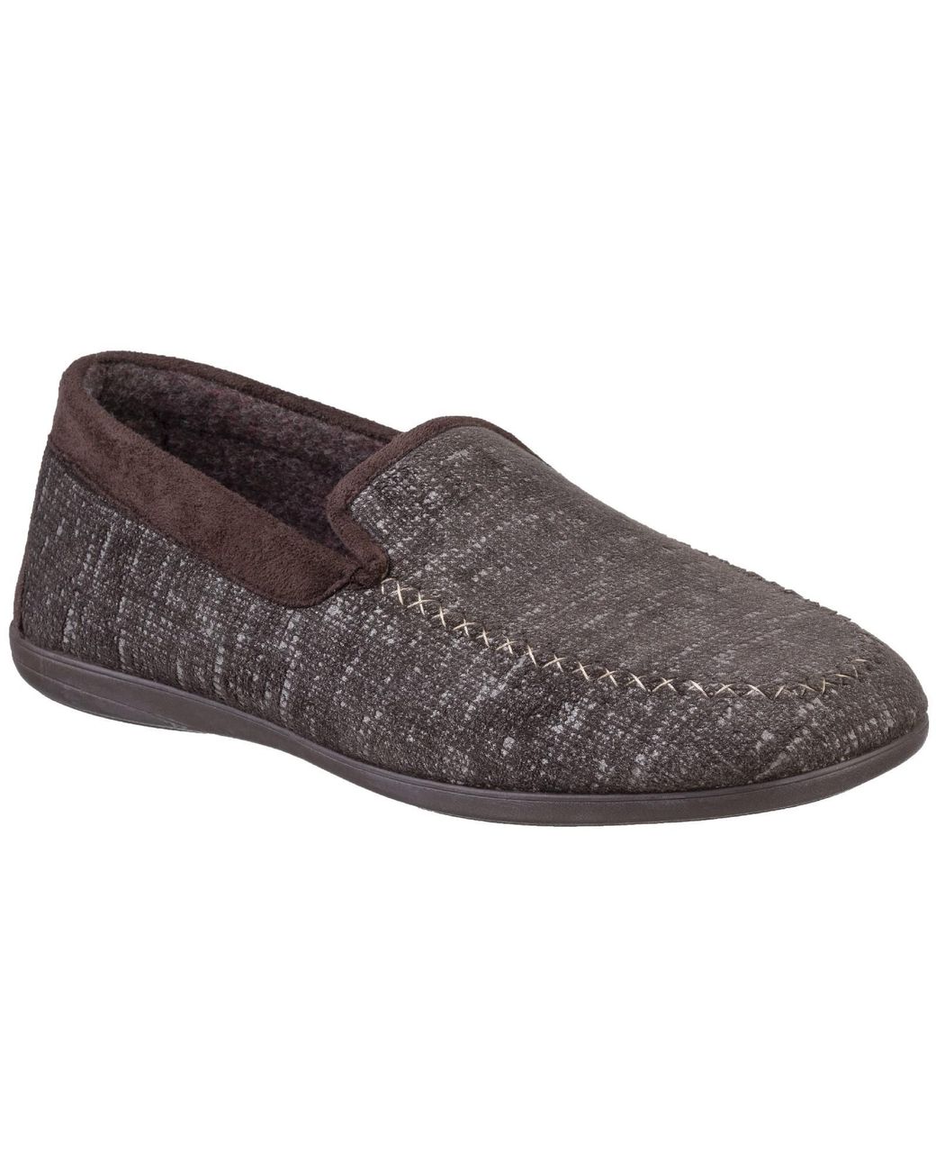 Cotswold Black Stanley Loafer Slipper for men