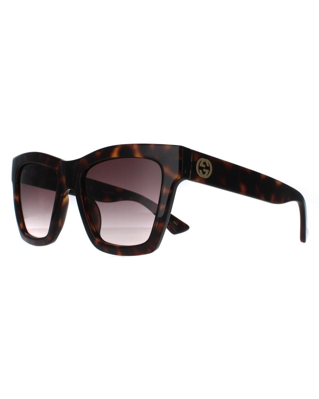 Gucci Brown Square Havana Gradient Sunglasses Gg1714S