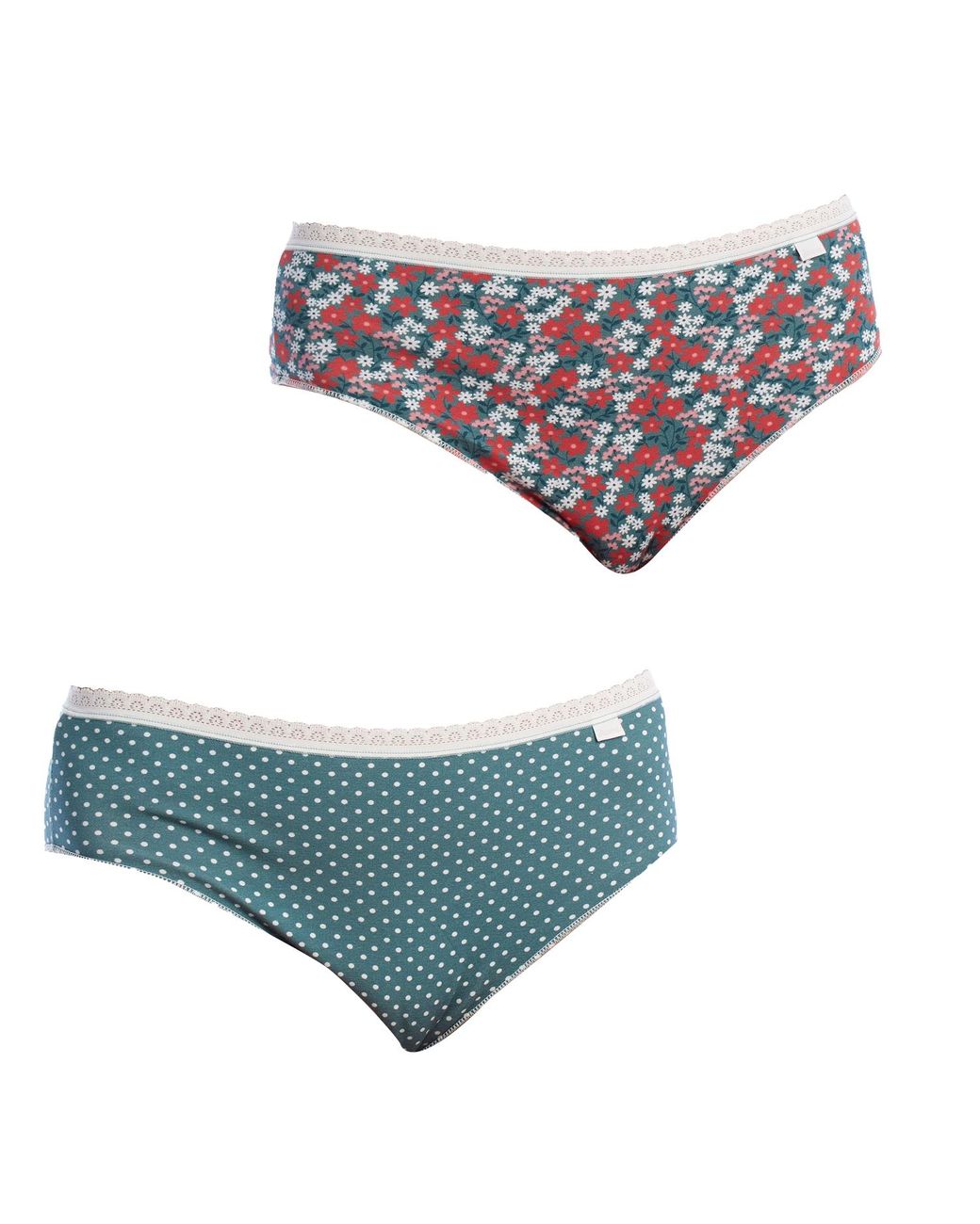 Janira Blue Pack Of 2 Brislip Coquettes Cotton Panties 1032361 For