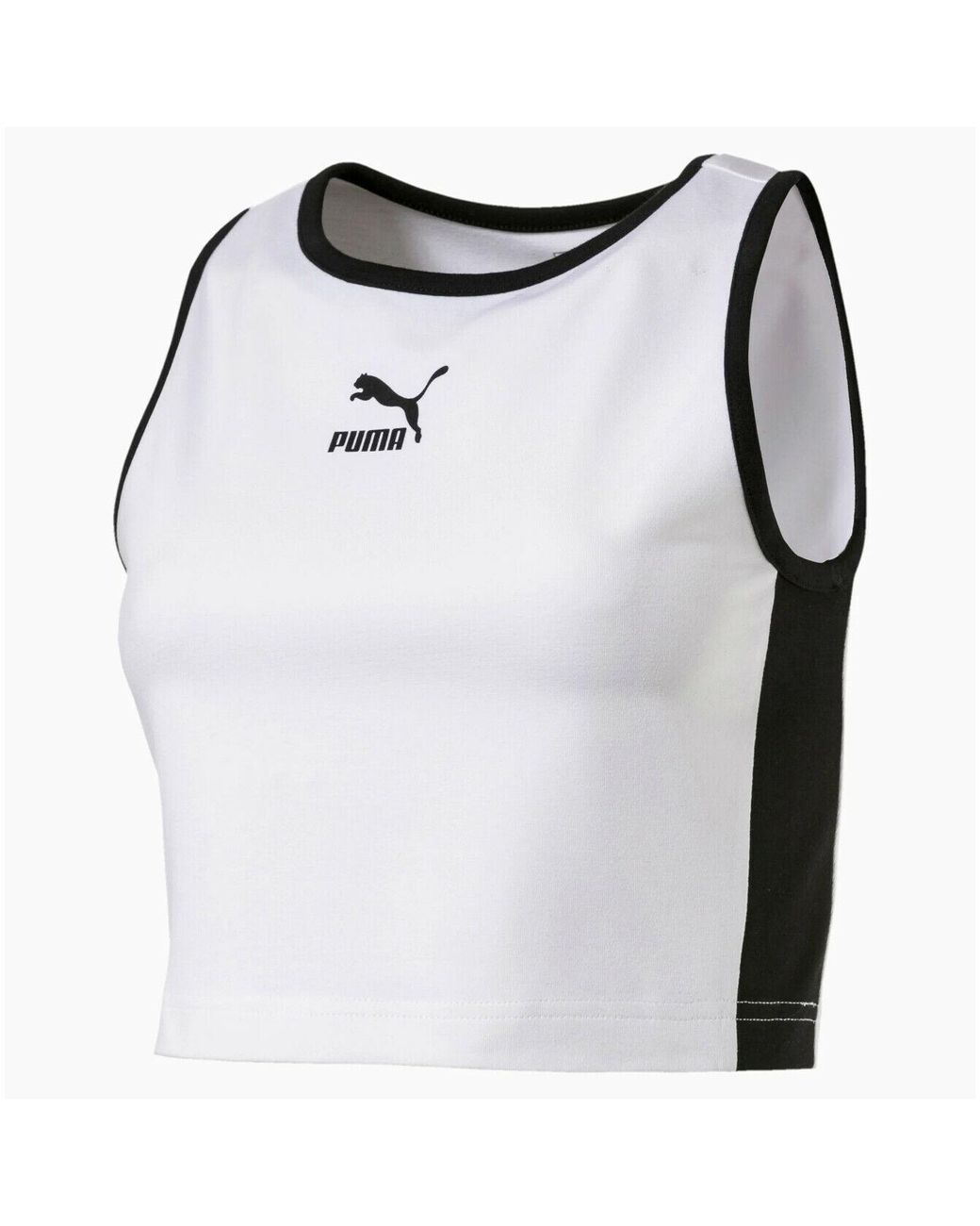 PUMA Black Classics T7 Cropped Tank