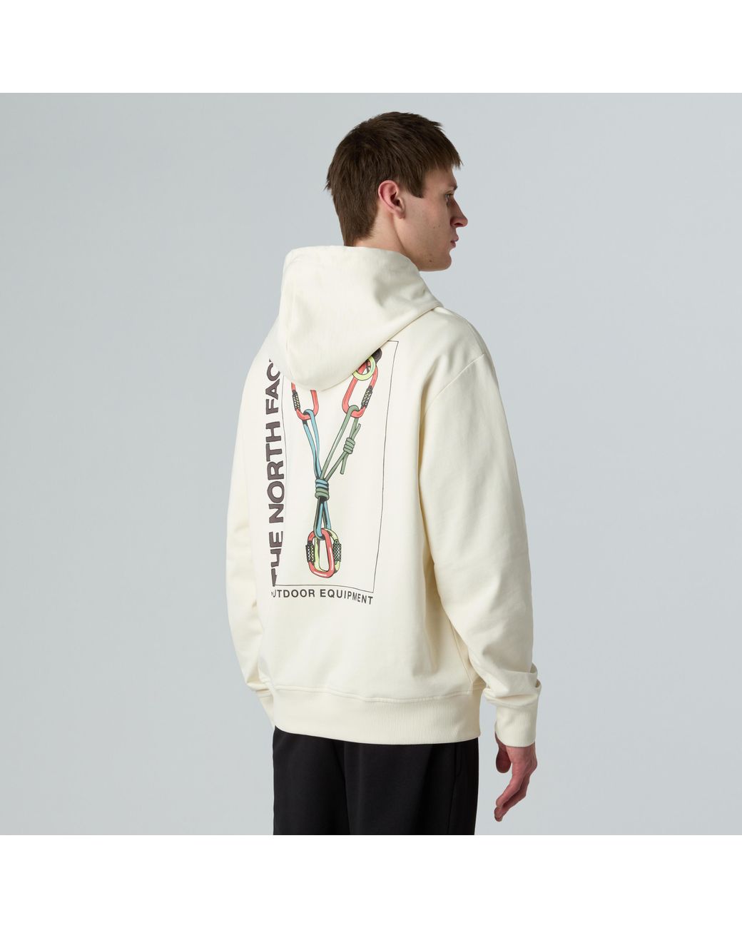 The North Face Natural Explore Gear Relaxed Hoodie Dune Cotton