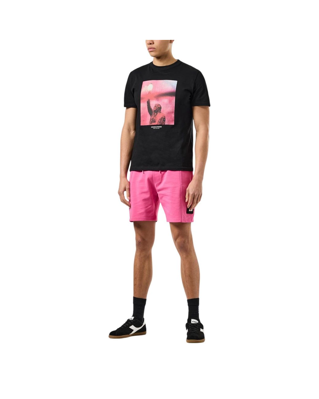 Weekend Offender Red T Shirts Bagliore Graphic Short Sleeve Casual Cotton Tee for men