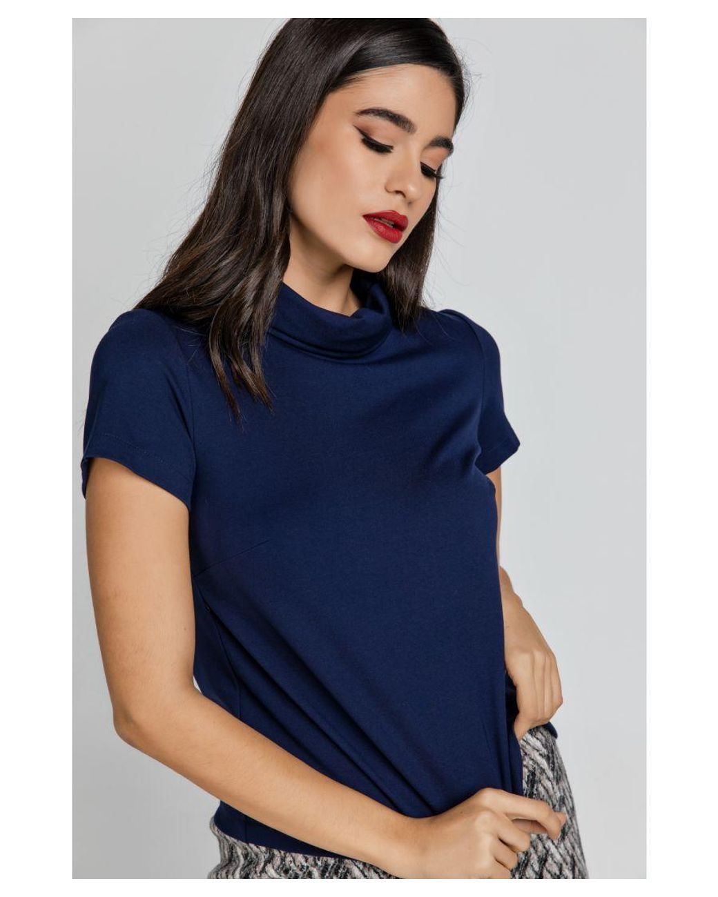 Conquista Blue Short Sleeve Top