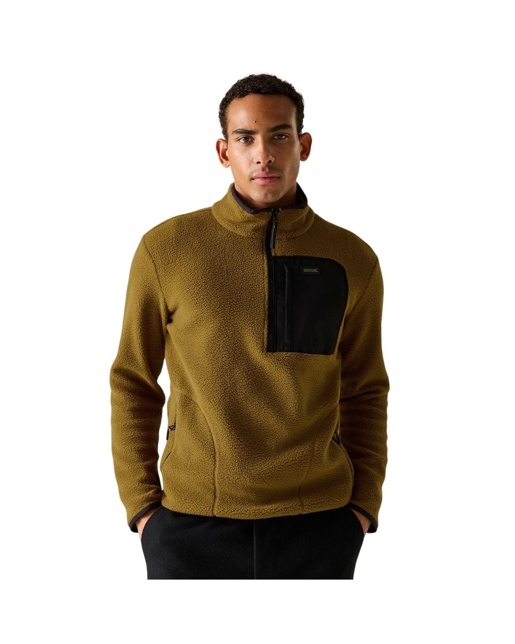 Regatta Green Frankie Borg Quarter Zip Fleece Jacket (Rich Tan/ for men