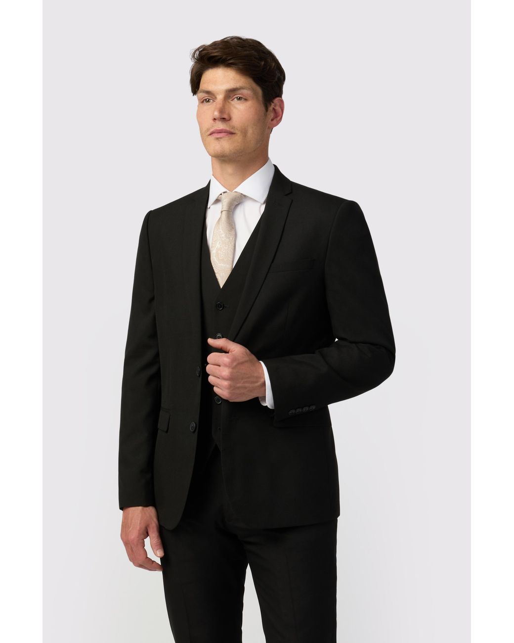 Limehaus Black Slim Fit Jacket for men