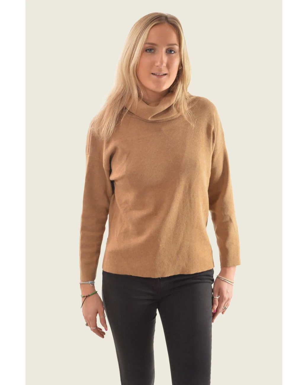 H&M Blue Cowl Neck Jumper