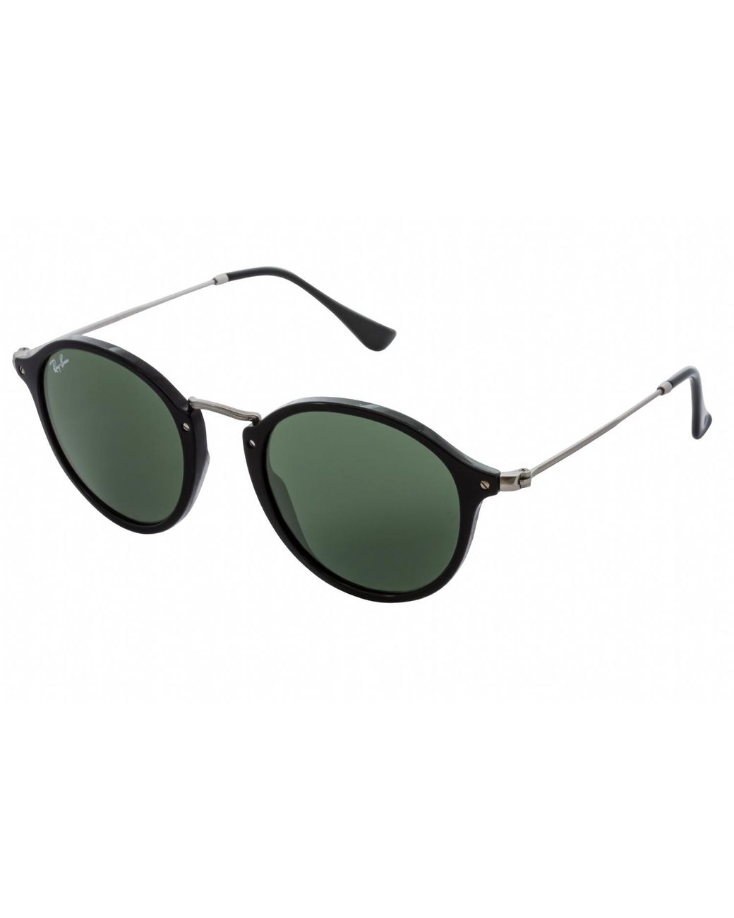 Ray-Ban Black Sunglasses Round Fleck 2447 901 & Metal