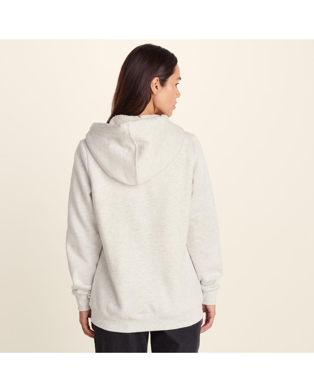 TOG24 White Bradshaw Supersoft Sherpa Lined Zip Hoodie