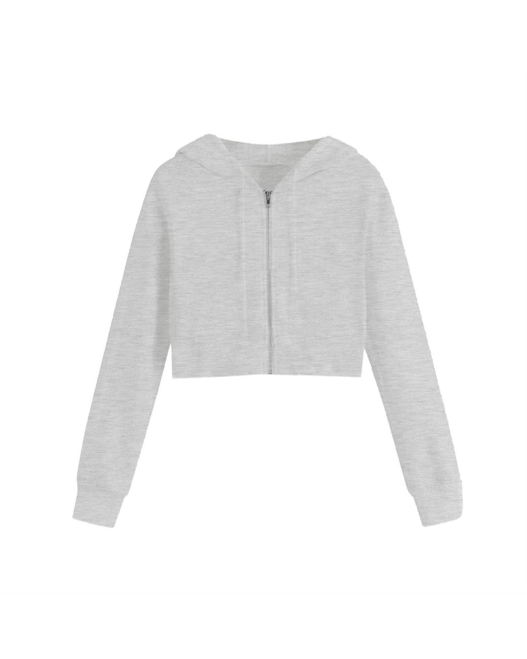 Miso Gray Cropped Hoodie