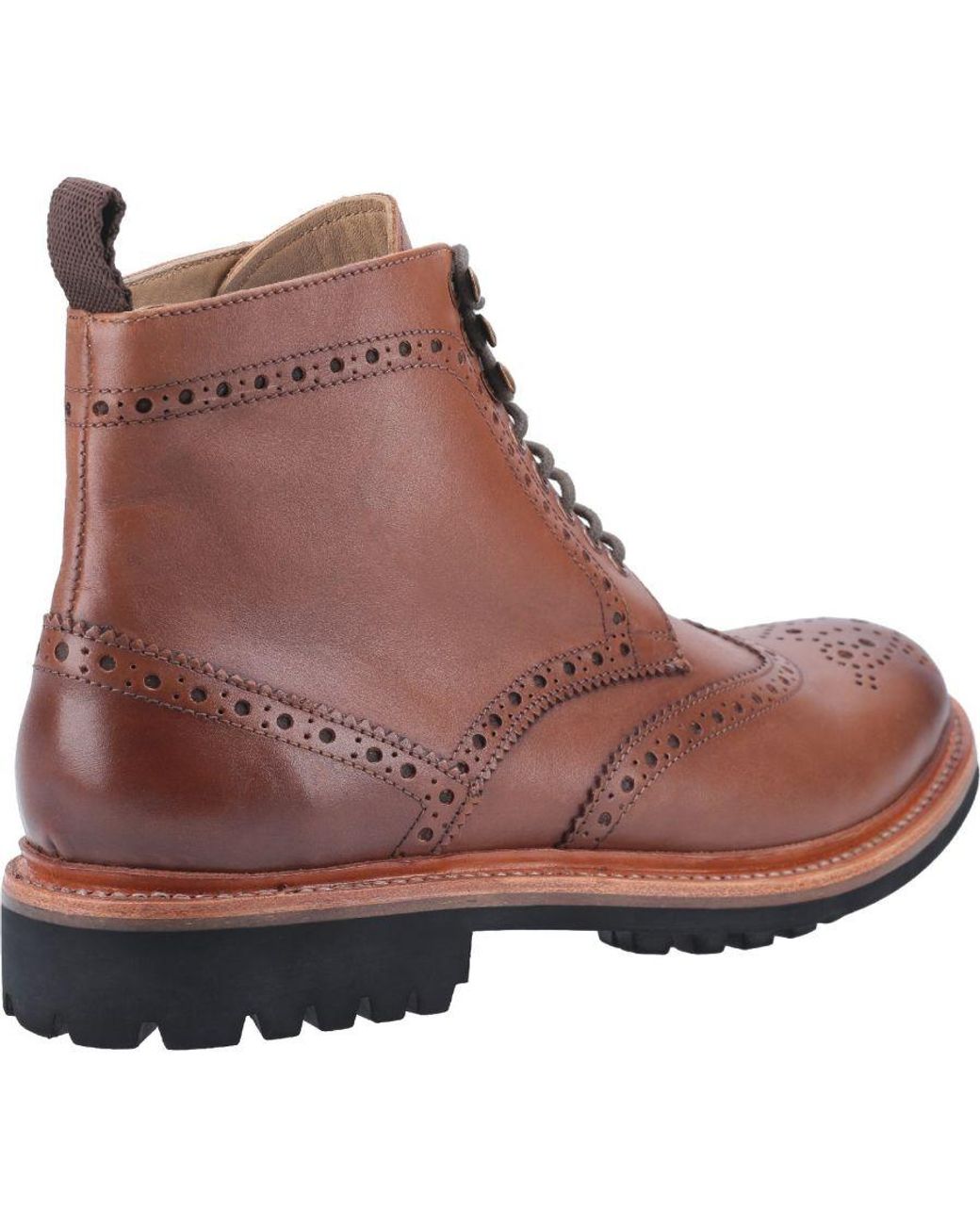 Cotswold Brown Rissington Commando Goodyear Welt Lace Up Boot for men