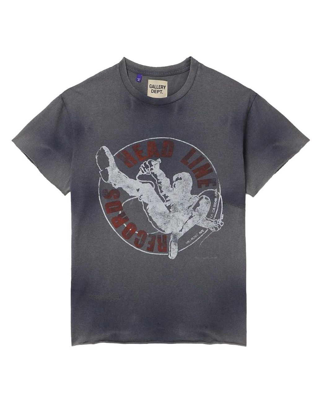 GALLERY DEPT. Blue Headline Records Washed T-Shirt