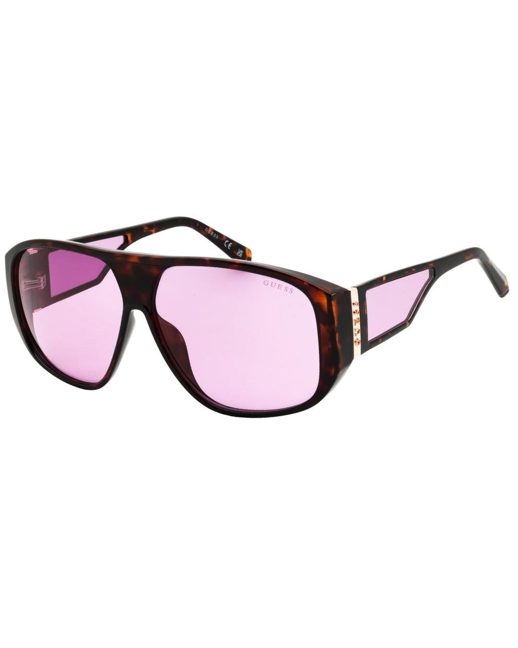 Guess Pink Dark Havana Frame Sunglasses