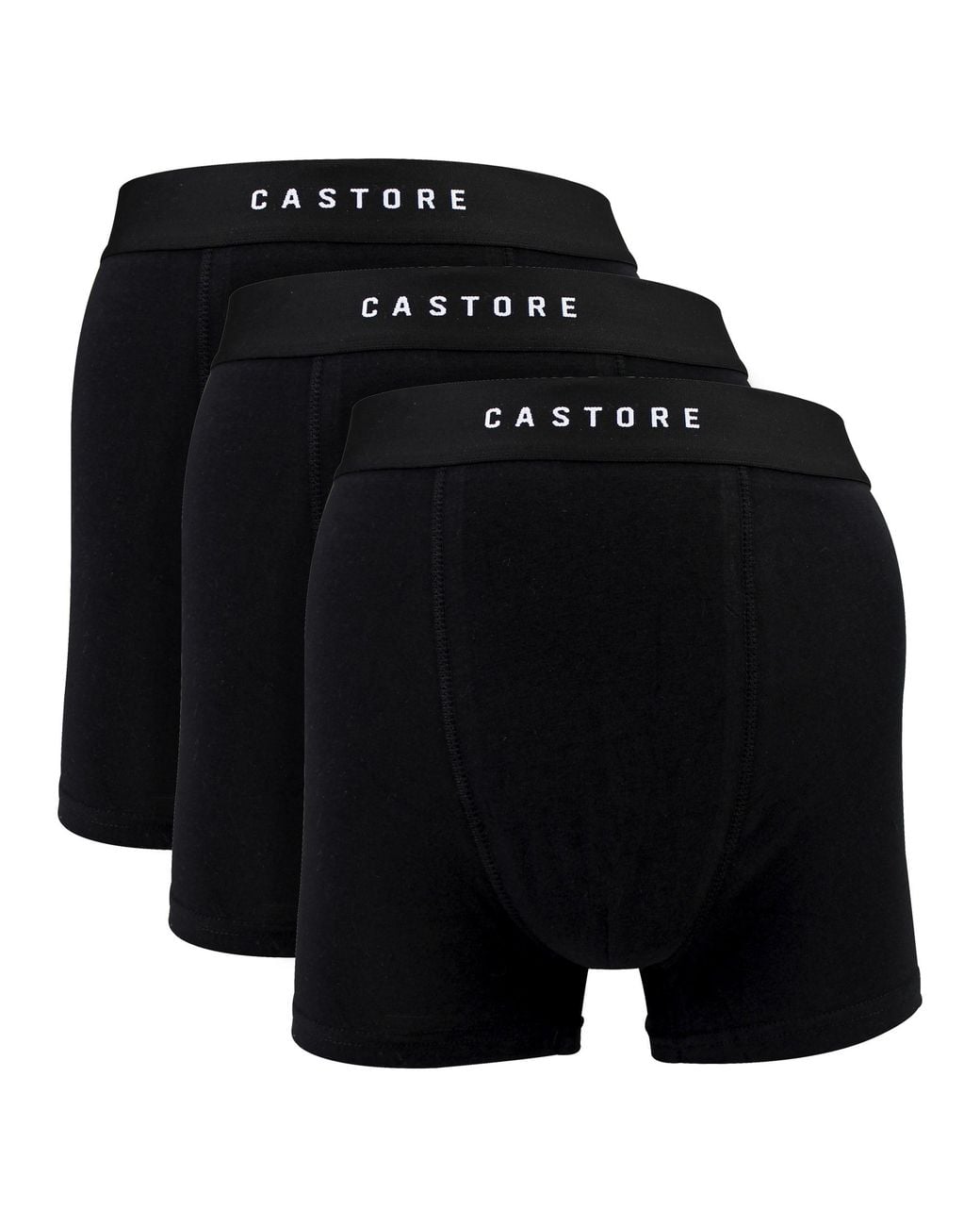 Castore Black 3 Pack Cotton Boxer Shorts Soft Comfortable Supportive Underwear for men
