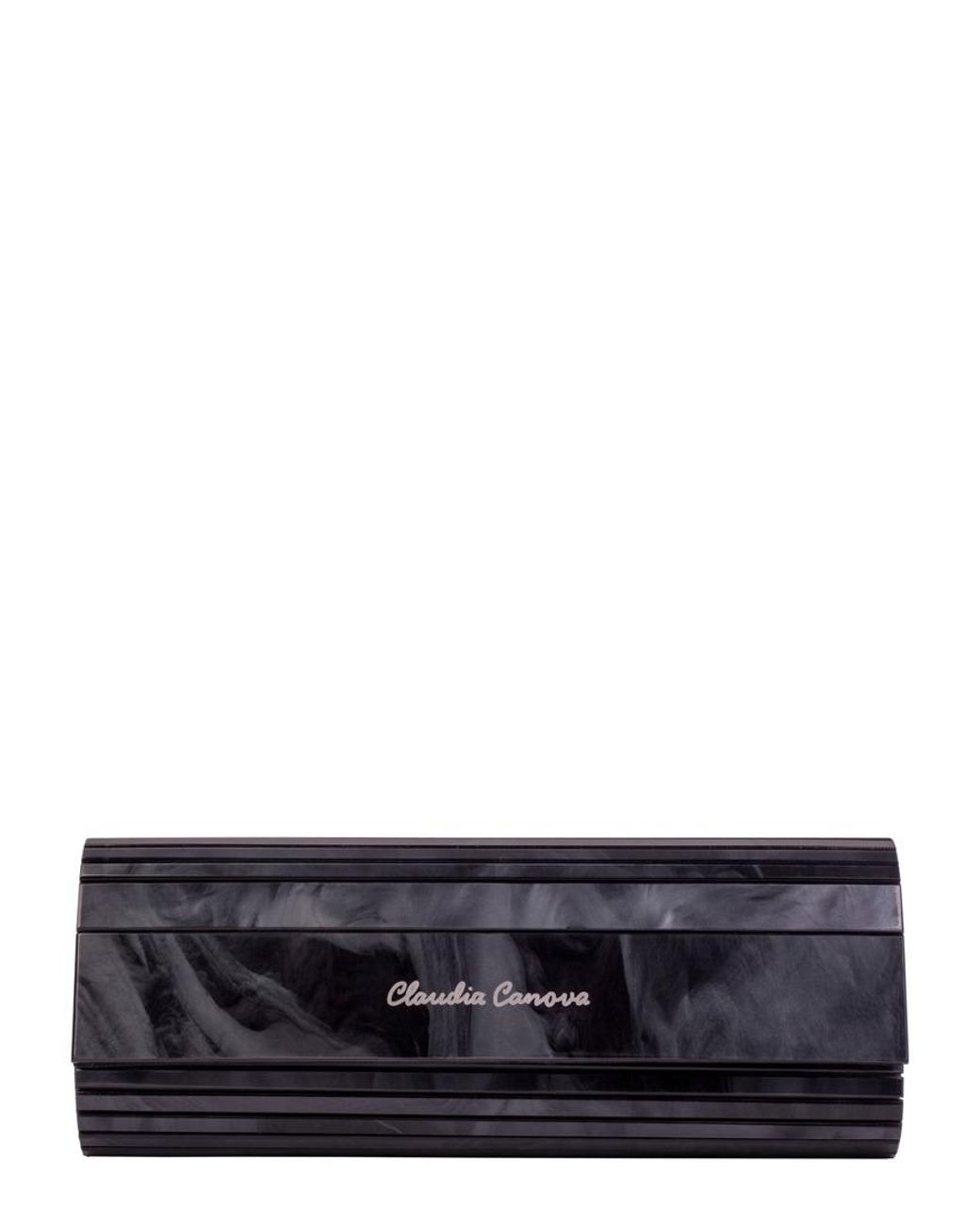 Claudia Canova Blue Acrylic Pearlescent Clutch Bag