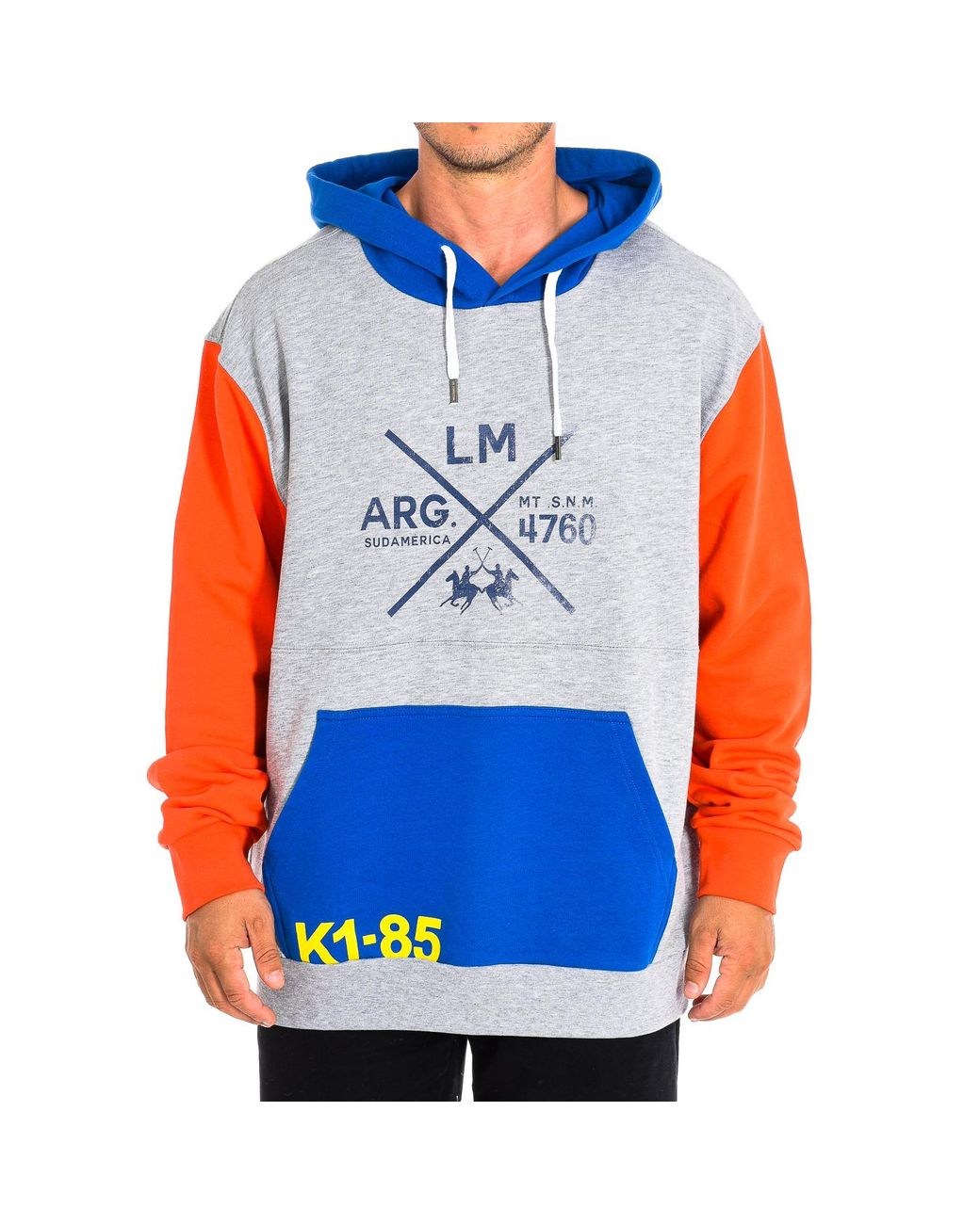 La Martina Blue Hoodie Tyf310-Fp538 for men