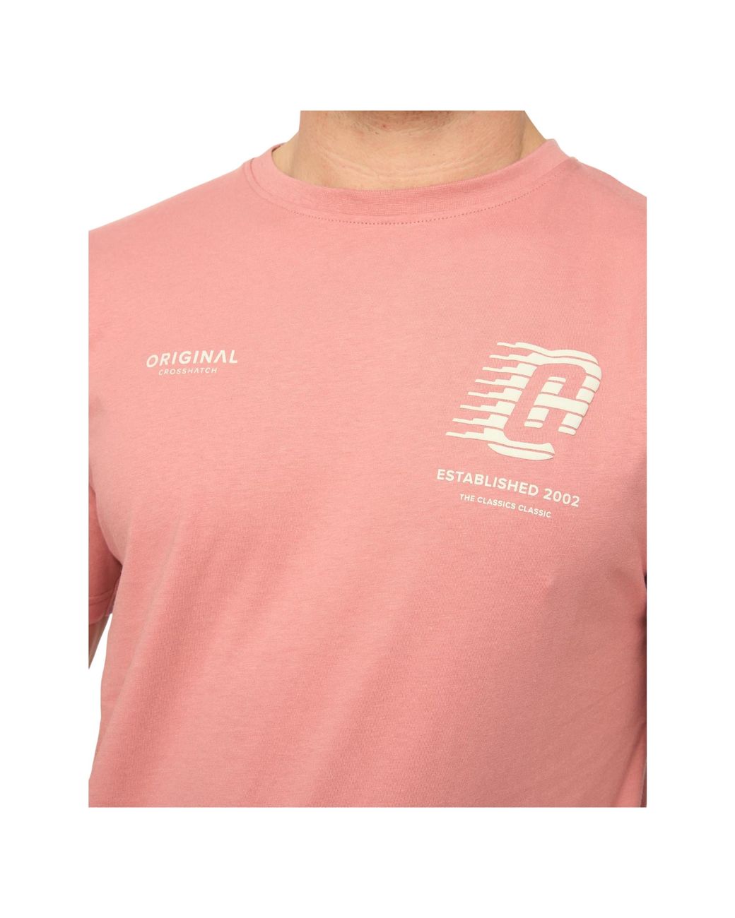 Crosshatch Red Morville Cotton T-Shirt for men