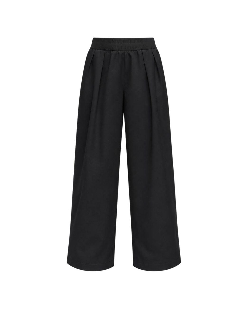 Nike Black Lightweight Twill Mid Rise Wige Leg Trousers