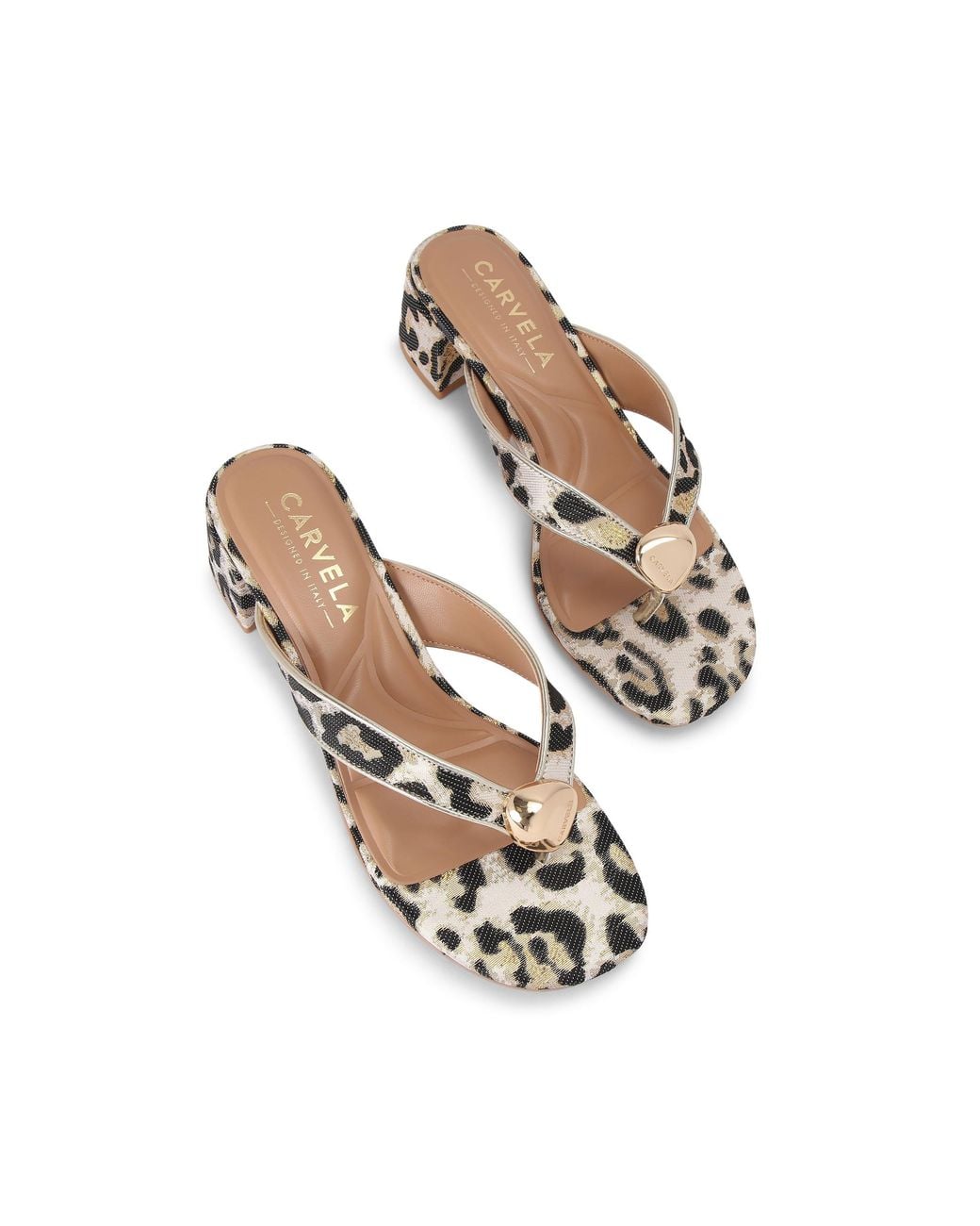 Carvela Kurt Geiger Metallic Sorano Block Sandals