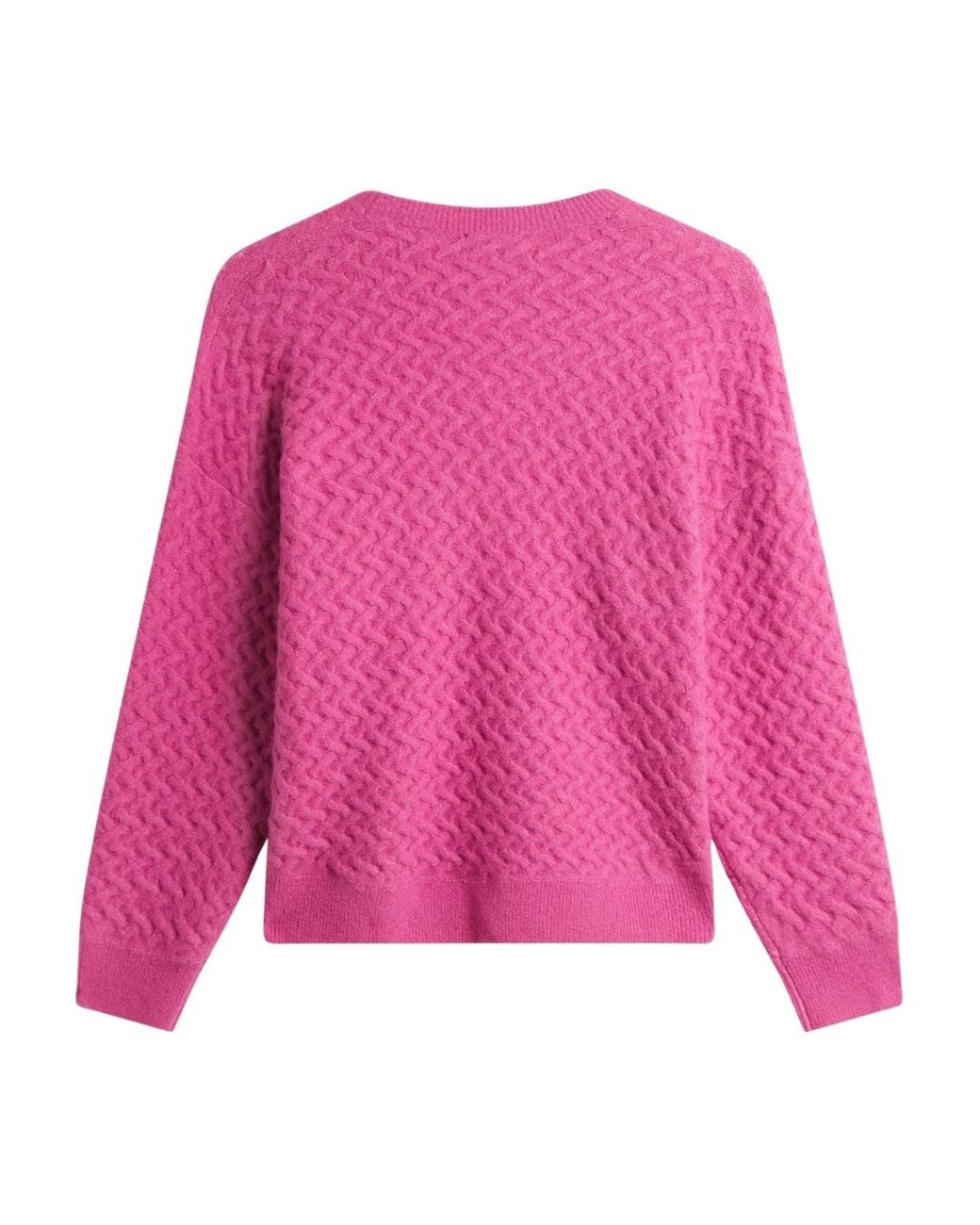 Ted Baker Purple Morlea Horizontal Cable Relaxed Fit Jumper