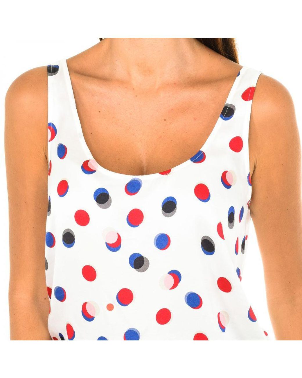 Armani White Round Neck Tank Top 3Y5H61-5Nznz