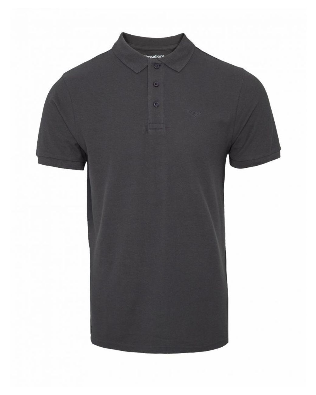 Threadbare Black 3 Pack 'Conroy' Cotton Pique Polo Shirts for men