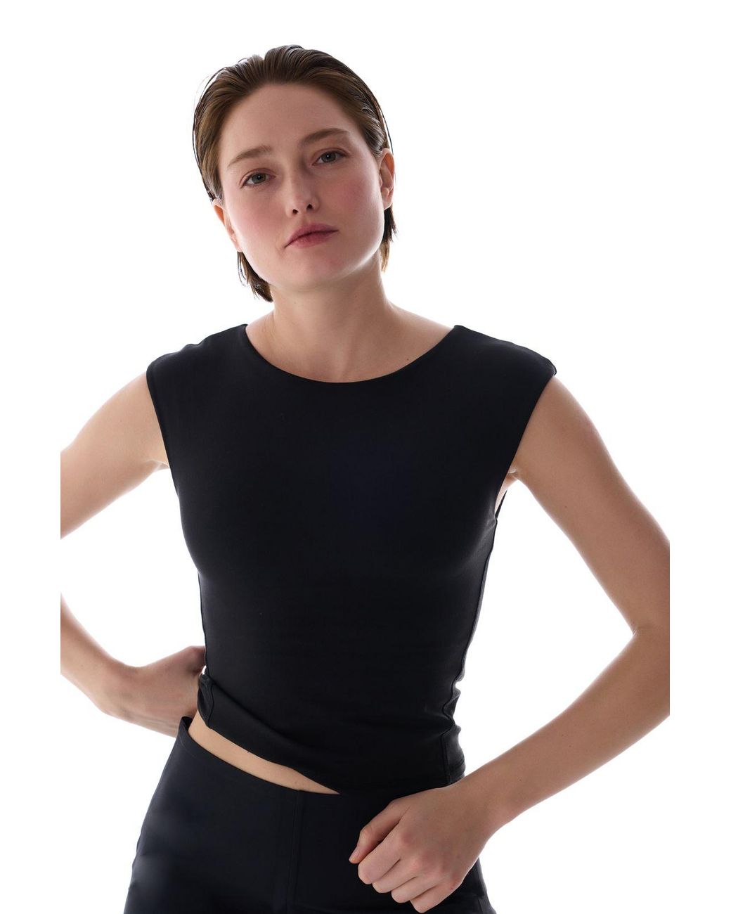 Penti Black Sleeveless Crew Neck Knit T-Shirt
