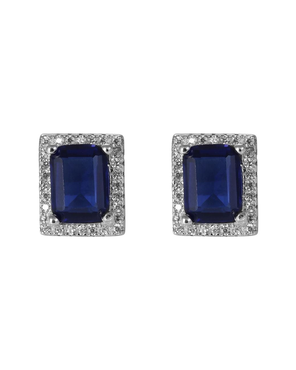Orphelia Blue 'Enora' 925 Sterling Stud Earrings