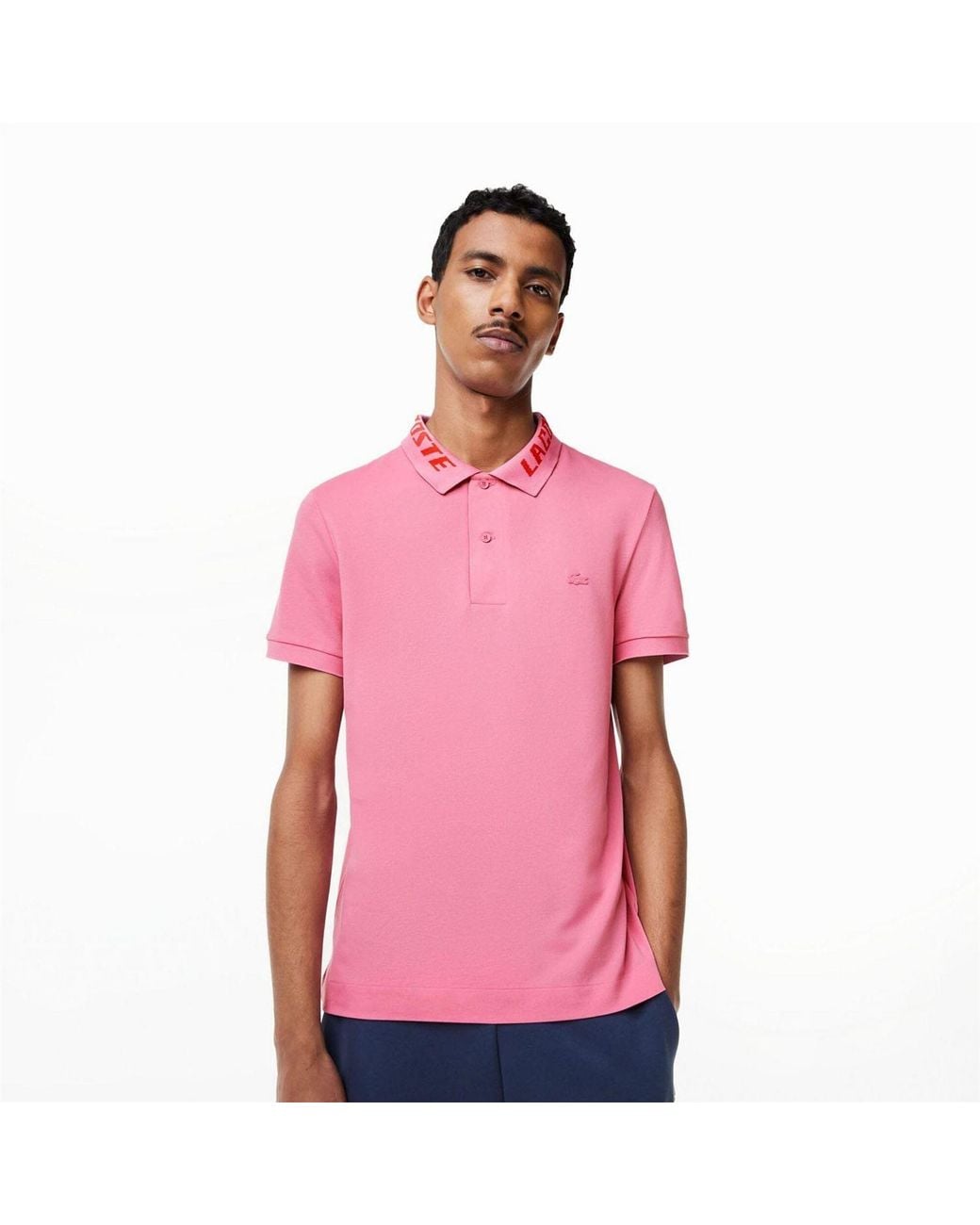 Lacoste Pink Fit Movement Polo Shirt for men