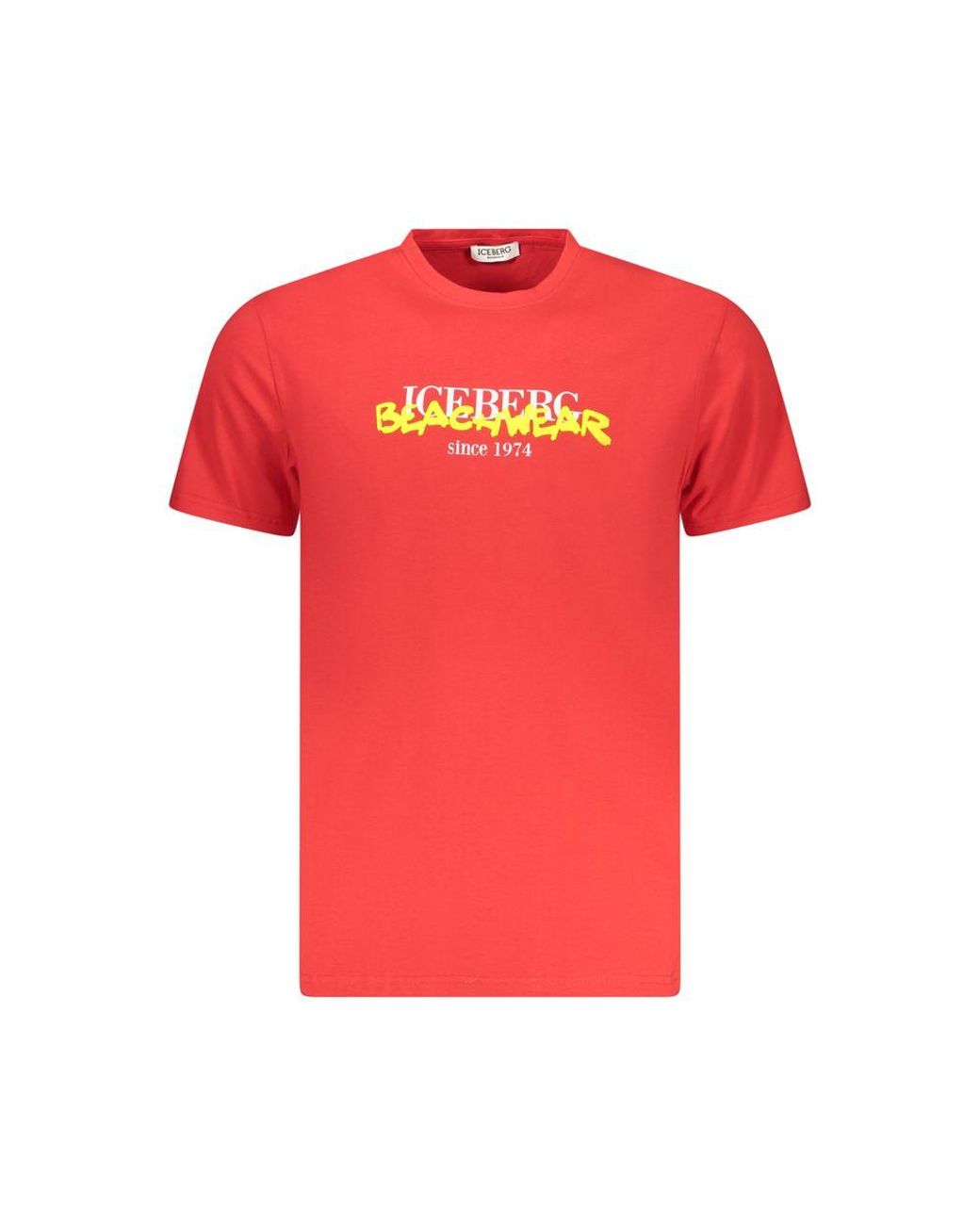 Iceberg Red Cotton Men's T for men