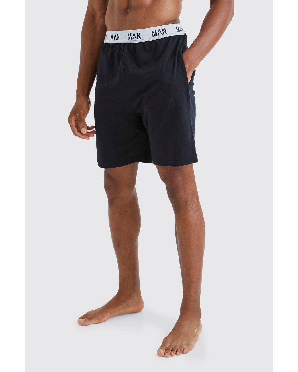 BoohooMAN Black Man Loungewear Shorts for men