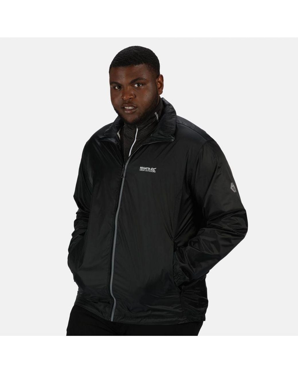 Regatta Black Lyle Iv Waterproof Hooded Jacket for men