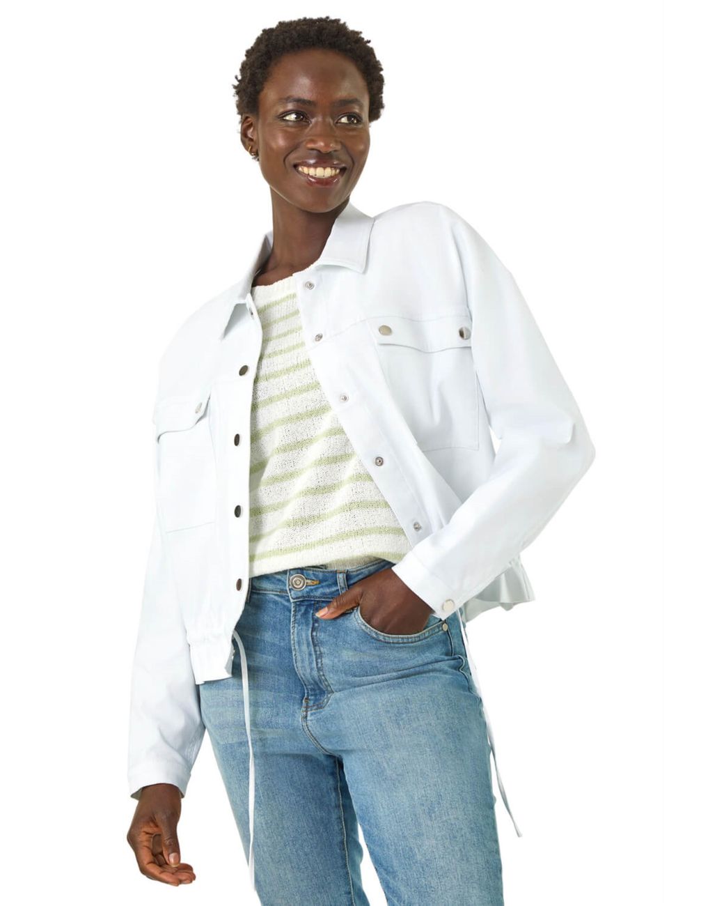 Roman Blue Utility Collared Pocket Jacket