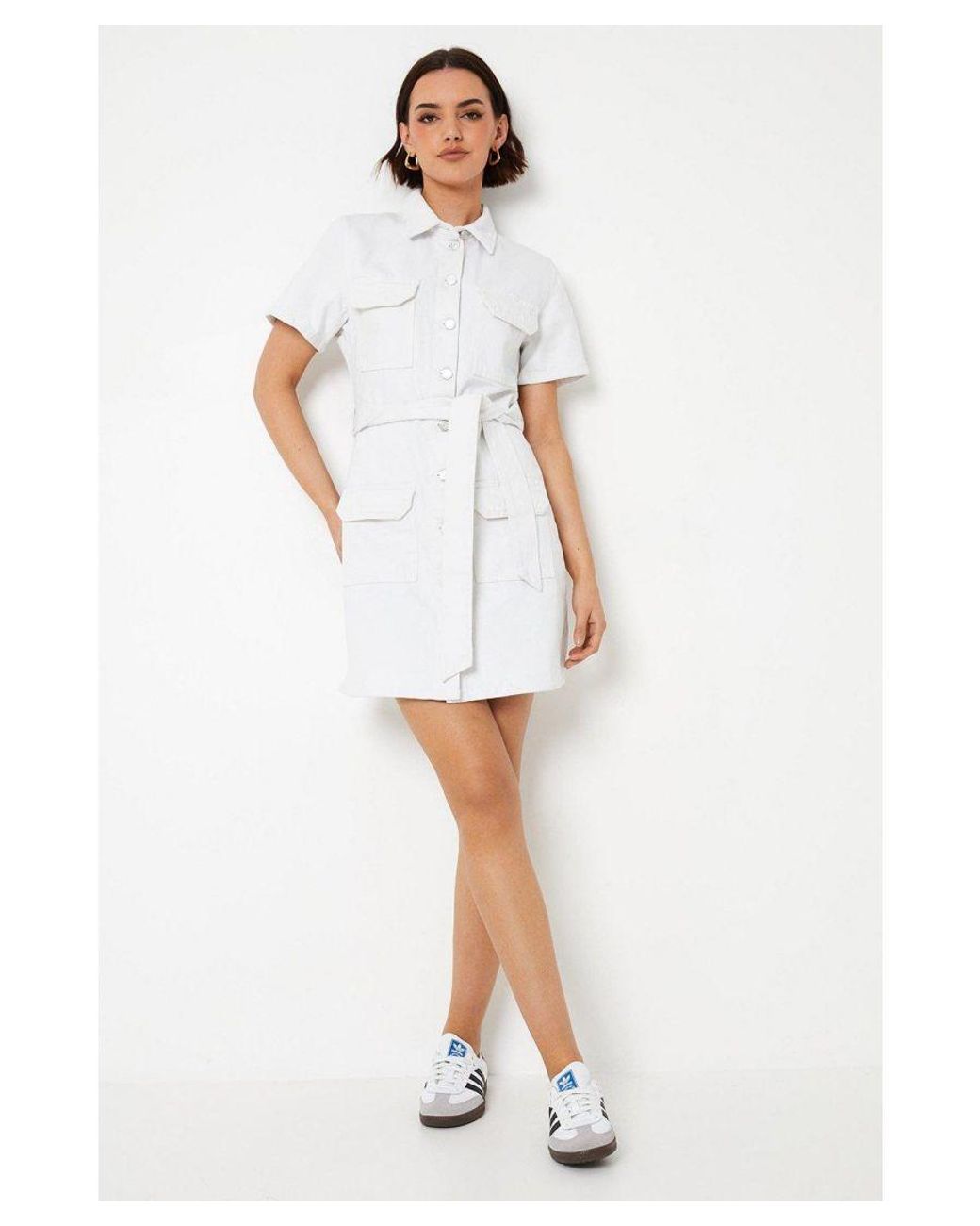 Oasis button through denim dress online