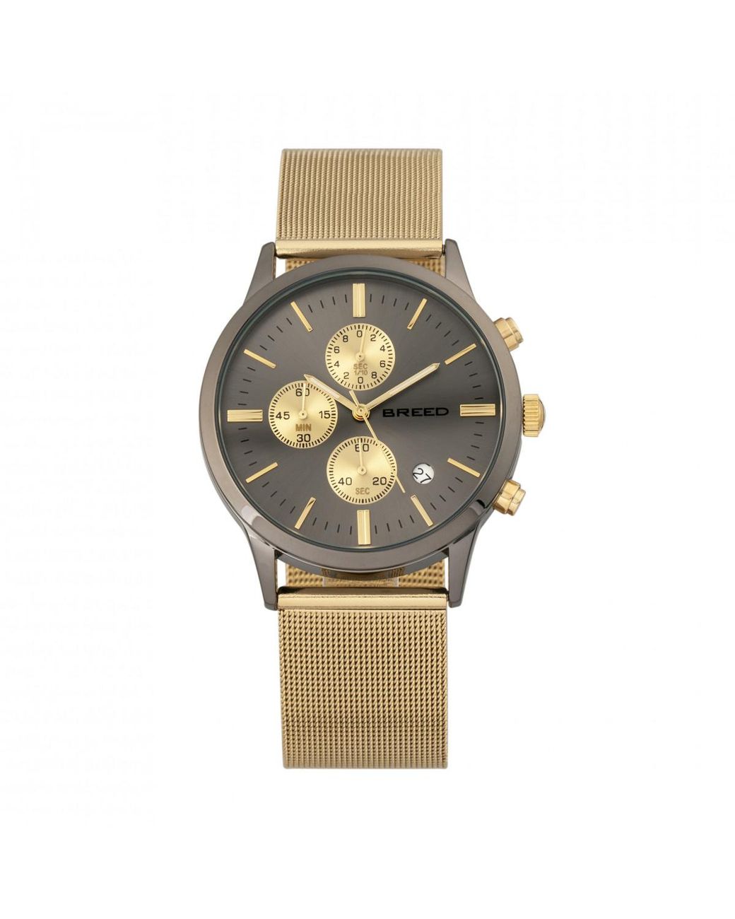 Breed Metallic Espinosa Chronograph Mesh-Bracelet Watch W/ Date for men