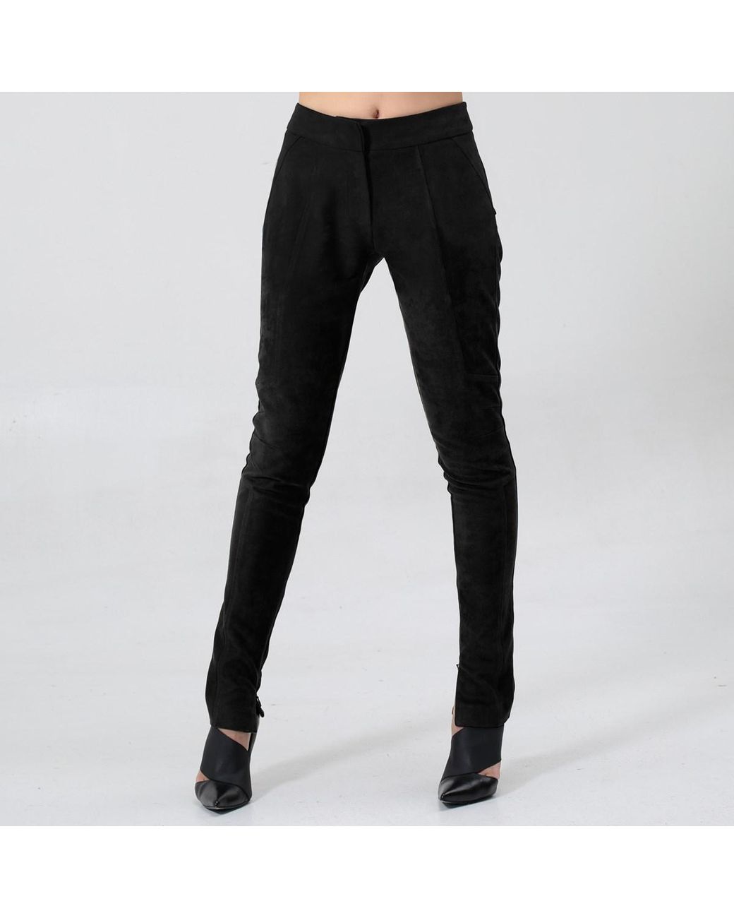 Smart & Joy Slanke Broek Gestructureerd in het Black