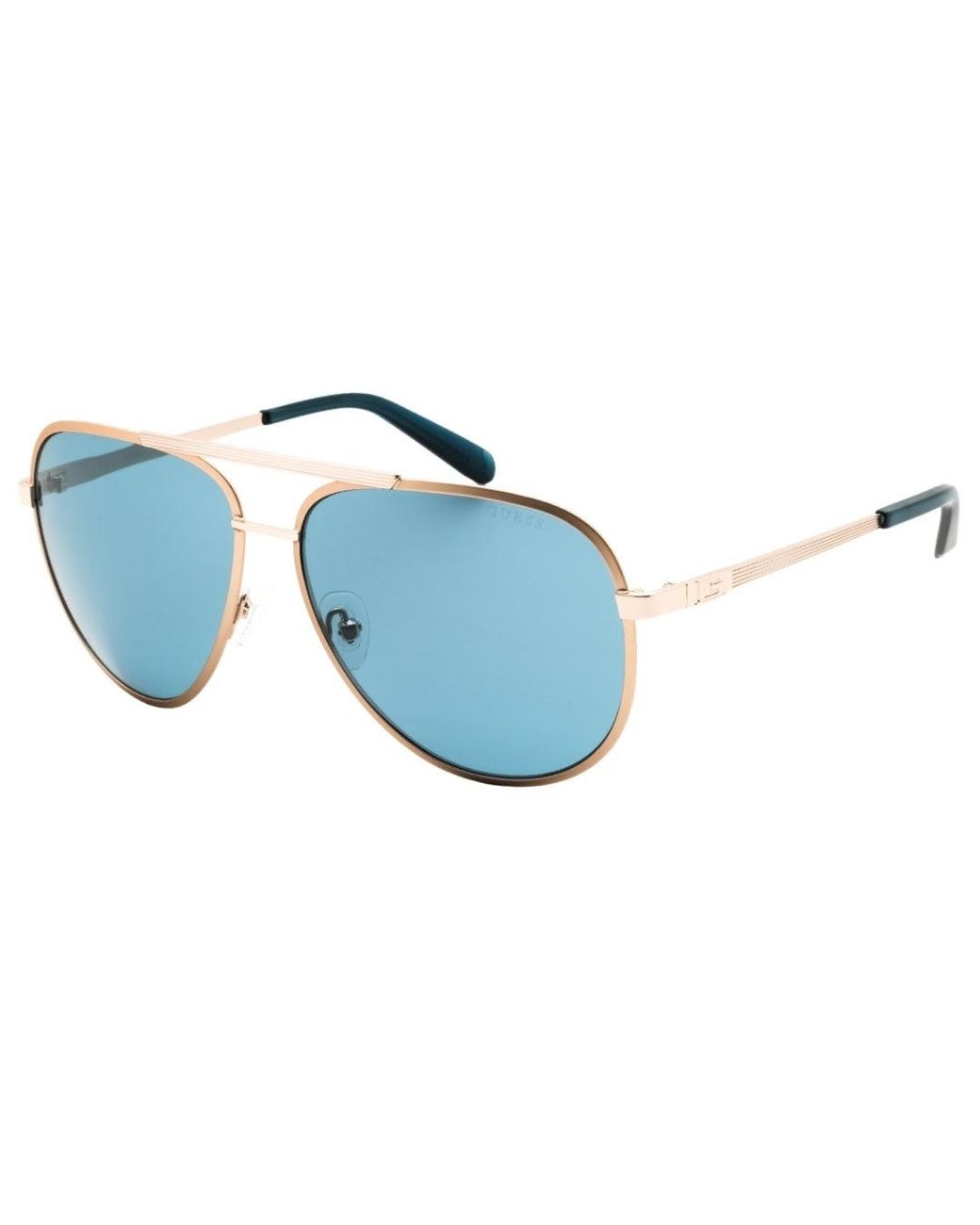 Guess Blue Lens Frame Sunglasses Metal for men