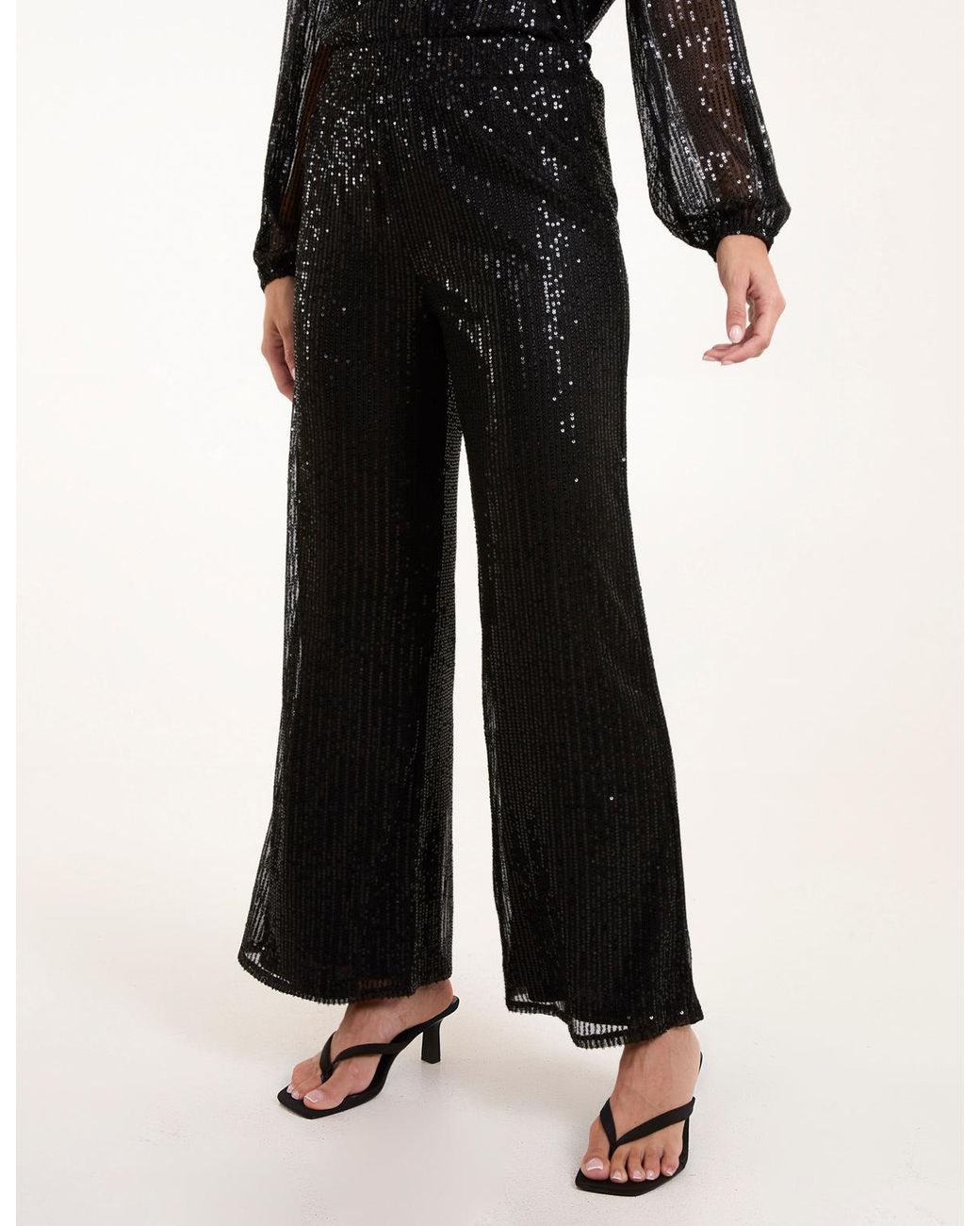 Blue Vanilla Black Sequin Trousers