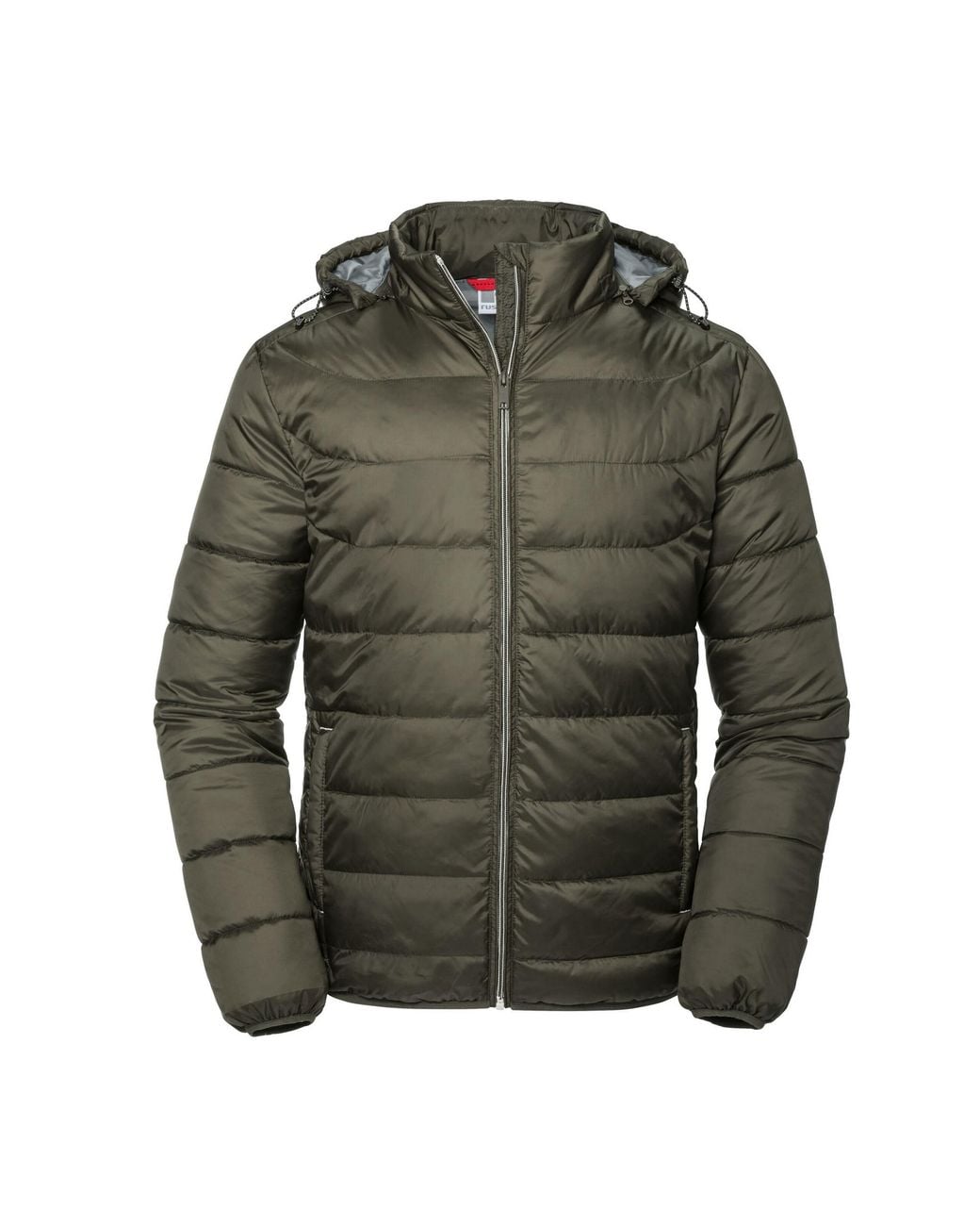 Russell Green Nano Hooded Padded Jacket (Dark) for men