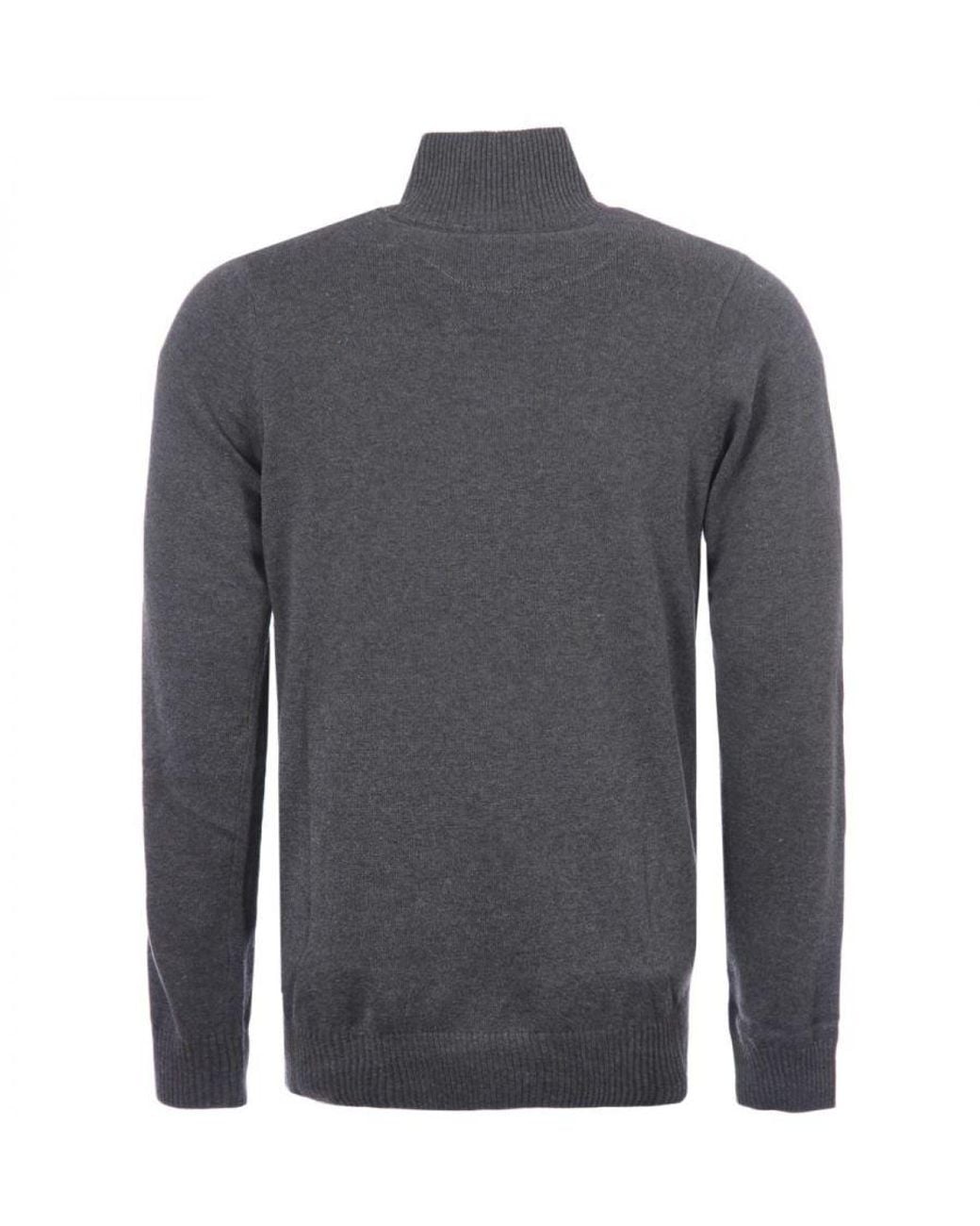 Luke 1977 Gray Pretender Half Zip Jumper for men