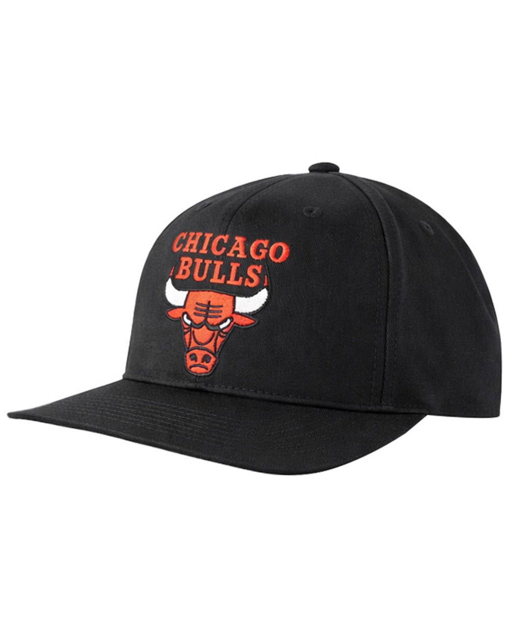 Mitchell & Ness Black Nba Chicago Bulls Logo Deadstock Cap Cotton