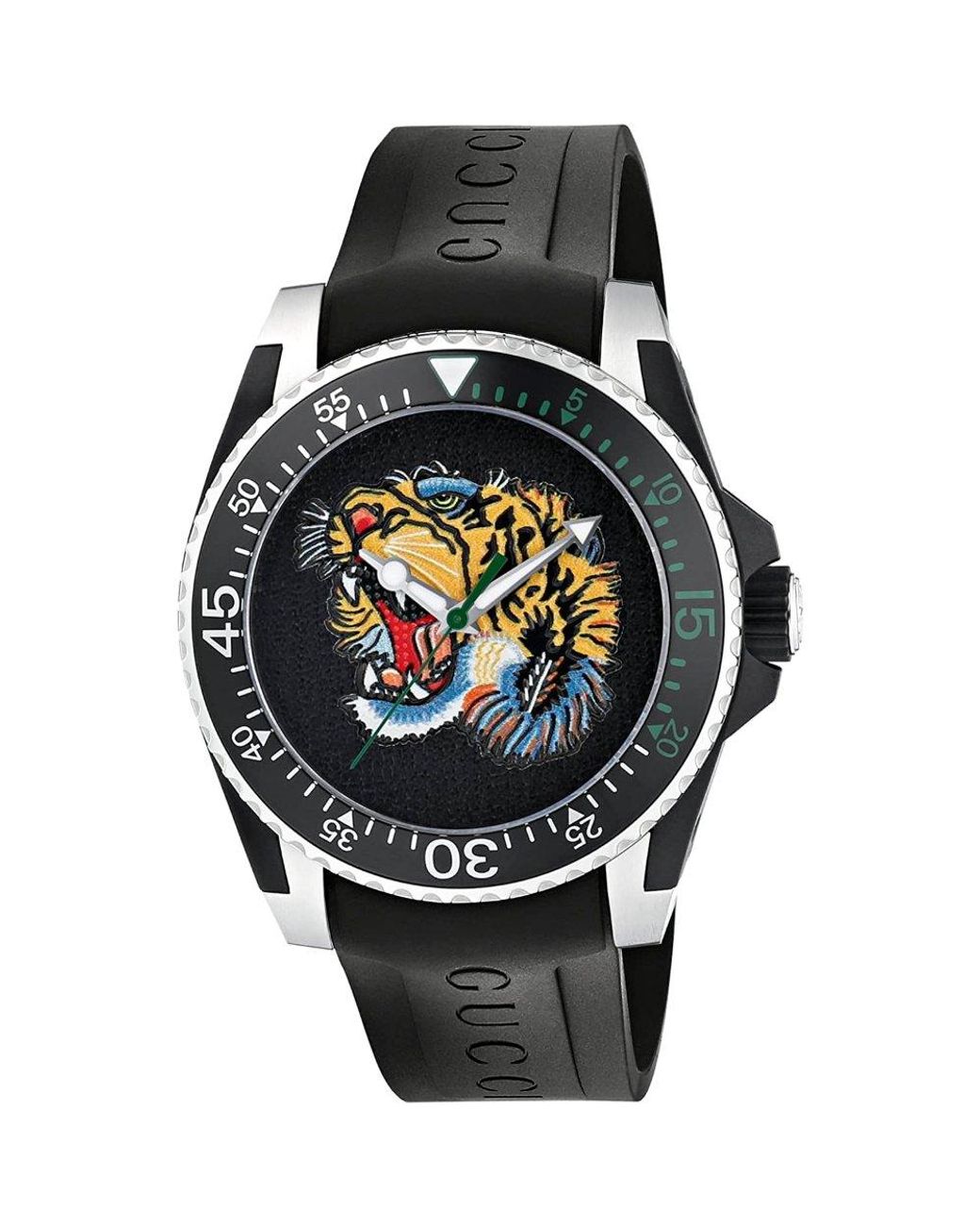 Gucci Black Tiger Dive Watch for men