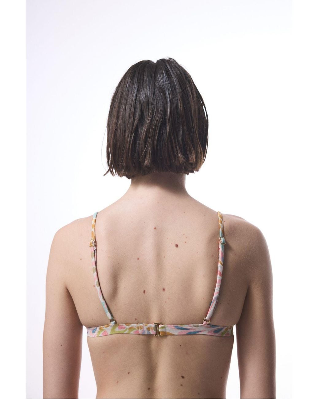Penti Brown Faro Buckle Triangle Bikini Top