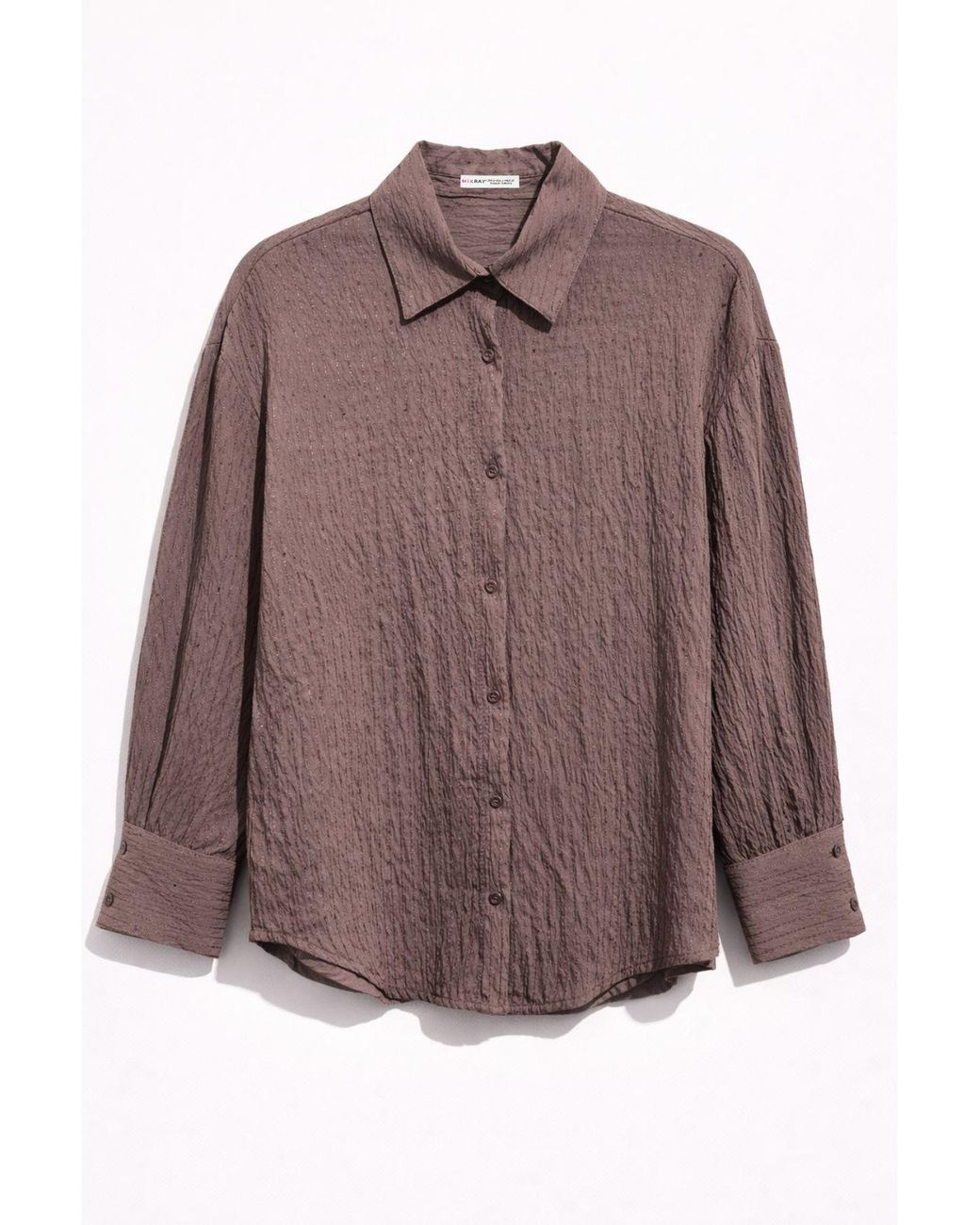 MixRay Brown Cotton-Blend Shirt