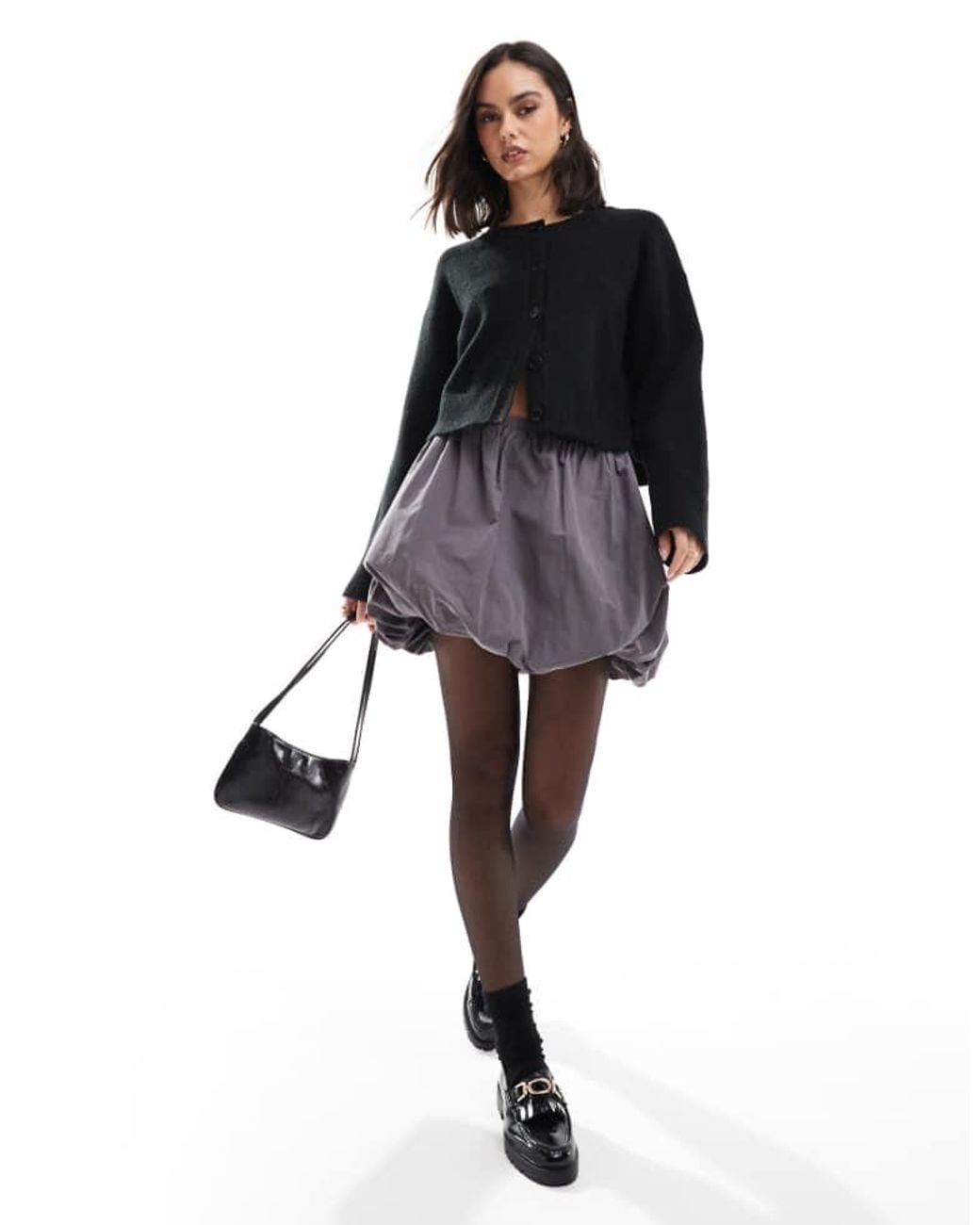 ASOS Black Mini Puffball Skirt