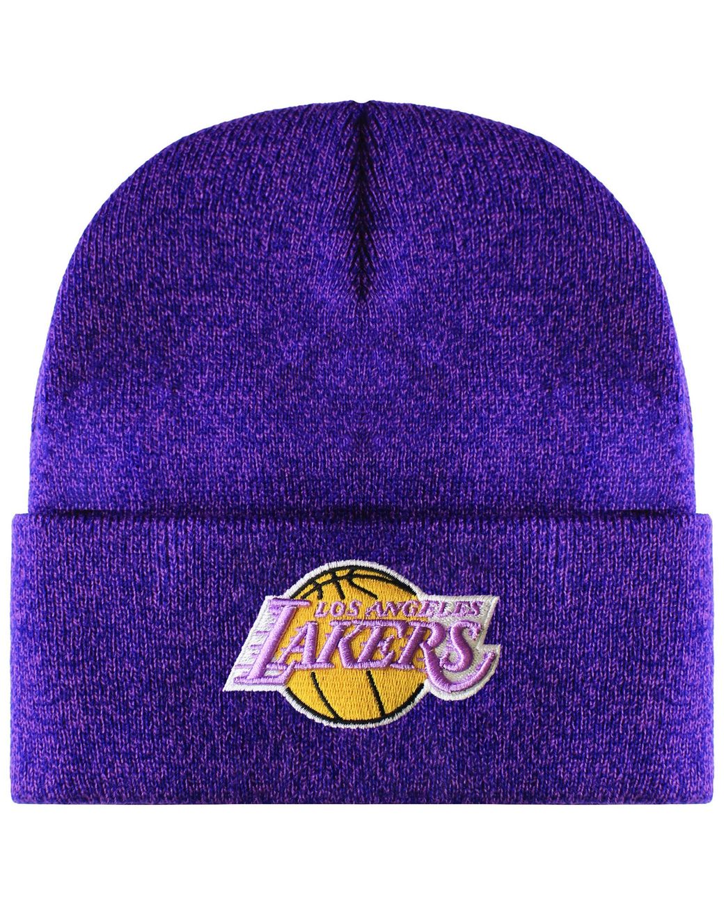 Mitchell & Ness Purple Nba Los Angeles Lakers Fandom Knit Beanie for men