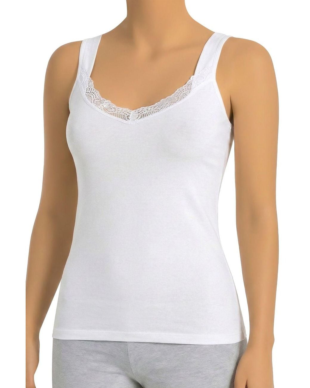 Öts White Fitted Tank Top