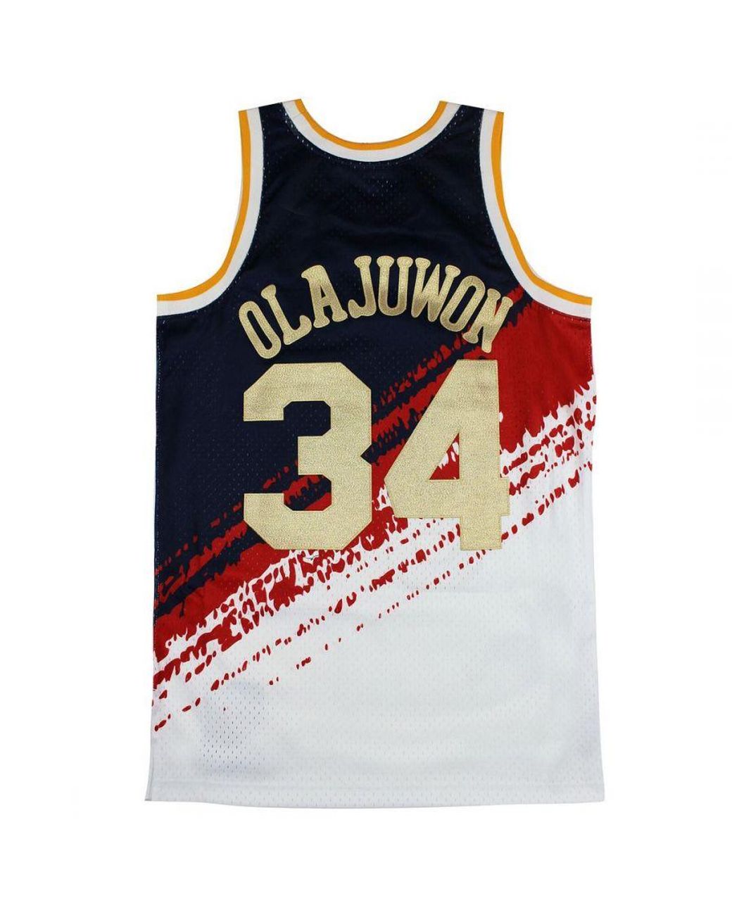 Mitchell & Ness Blue Houston Rockets Hakeem Olajuwon Vest for men